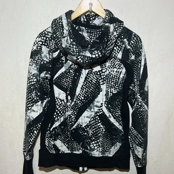 Lululemon Scuba Hoodie III Static Mist White Black/Black Size 8 - Picture 2 of 9